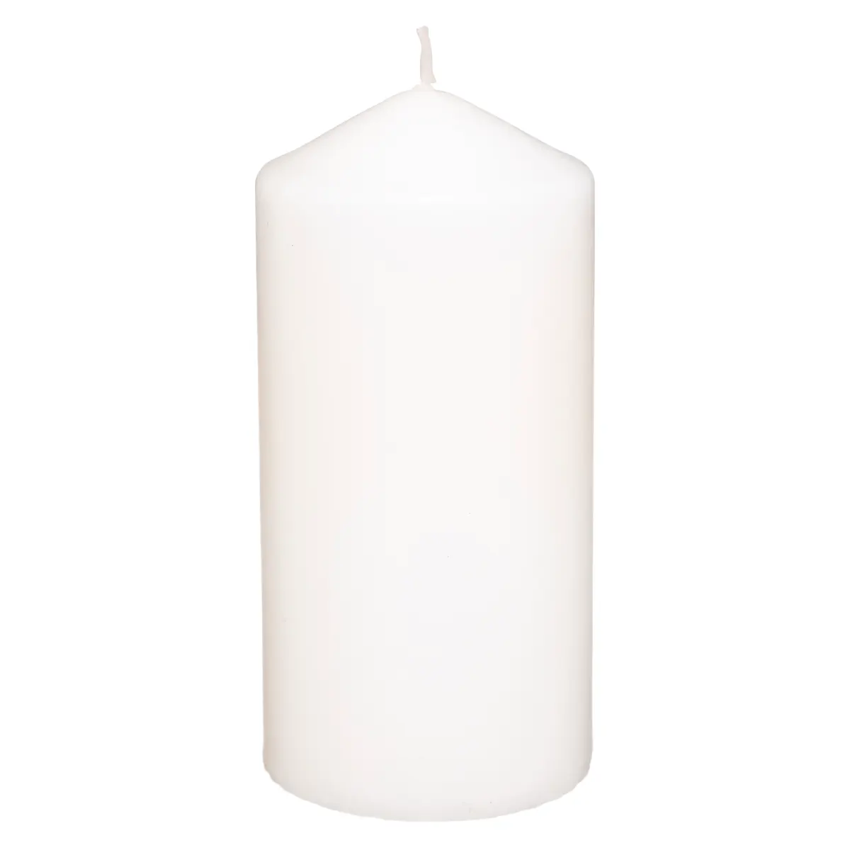 Candle White 8x14cm